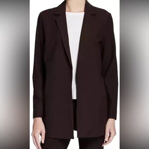 EILEEN FISHER NOTCH COLLAR WASHABLE CREPE OPEN JACKET Blazer S